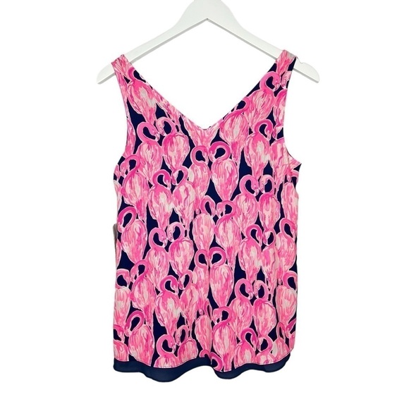 Lilly Pulitzer Florin Reversible Tank Via Amor High Tide Navy Size XS NEW - Picture 6 of 14